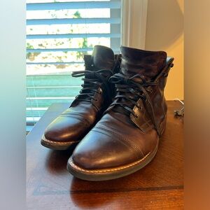 Thursday Captain Brown cap-toe boots 11 EE